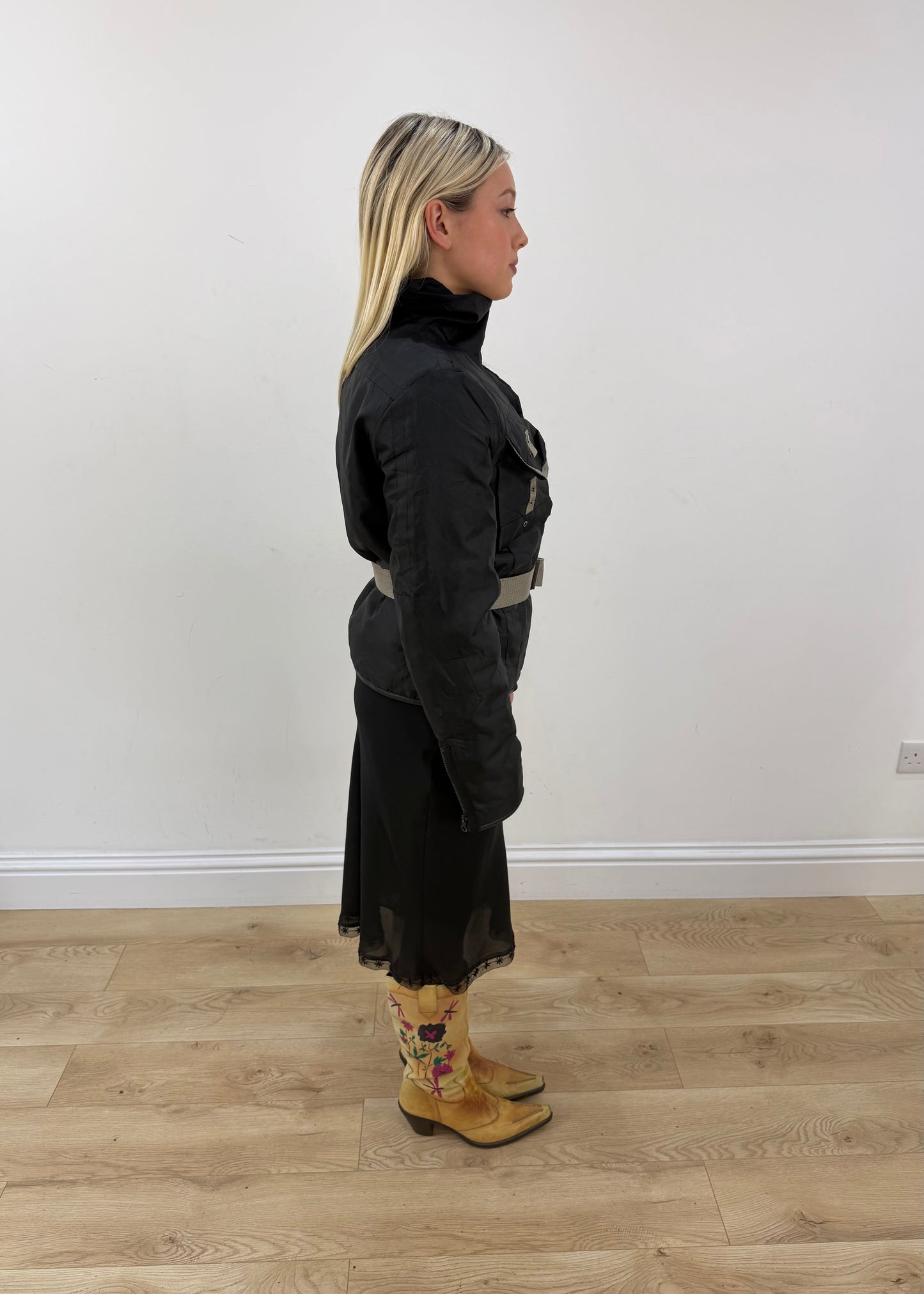 small black utility jacket