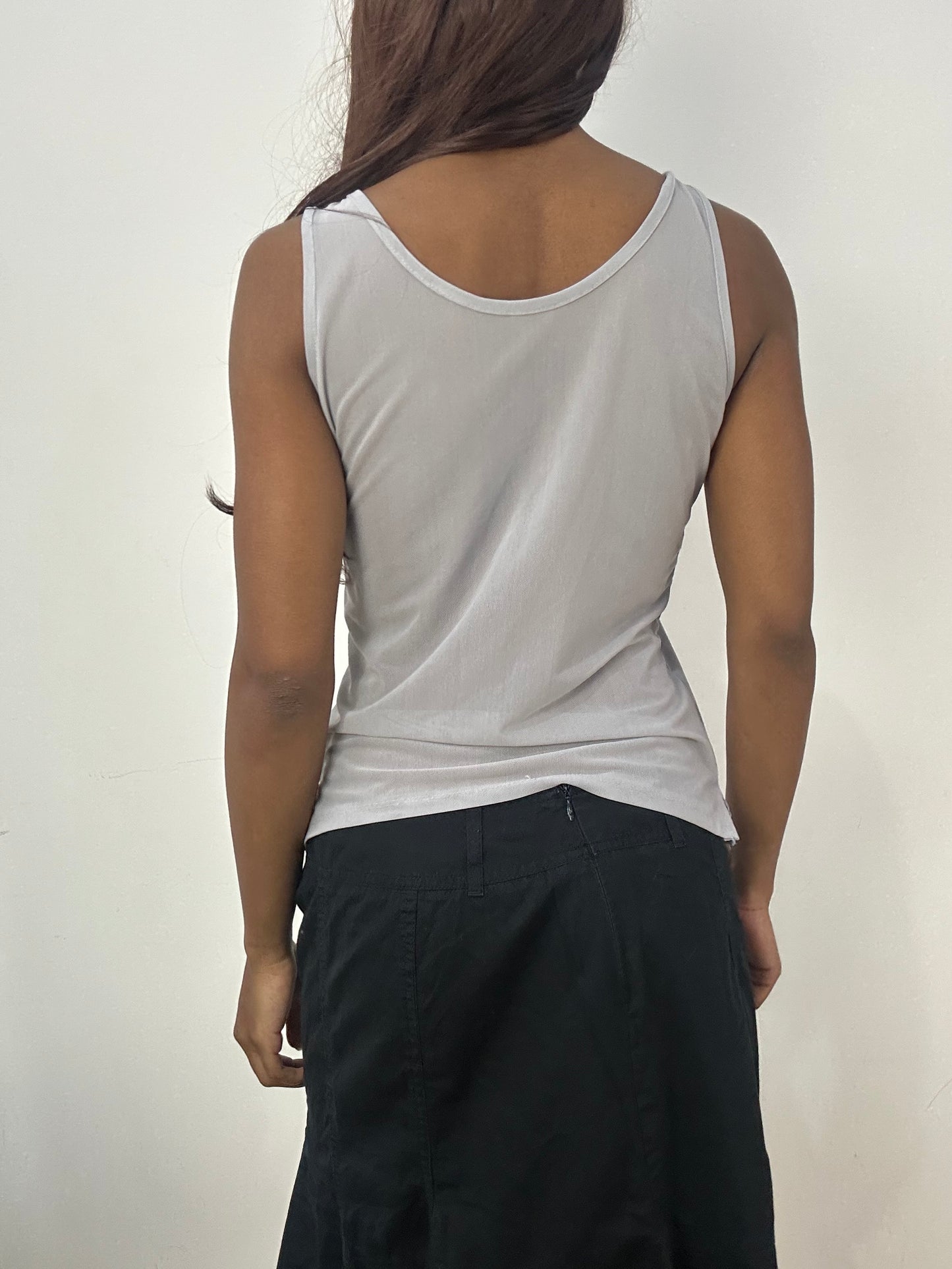 BEST PICKS | small blue tank top with palm tree sequin detail