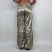 ‼️💻 #03 champagne satiny wide leg trousers with adjustable legs