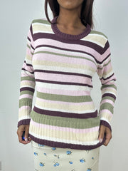 BEST PICKS | small cream and purple striped jumper