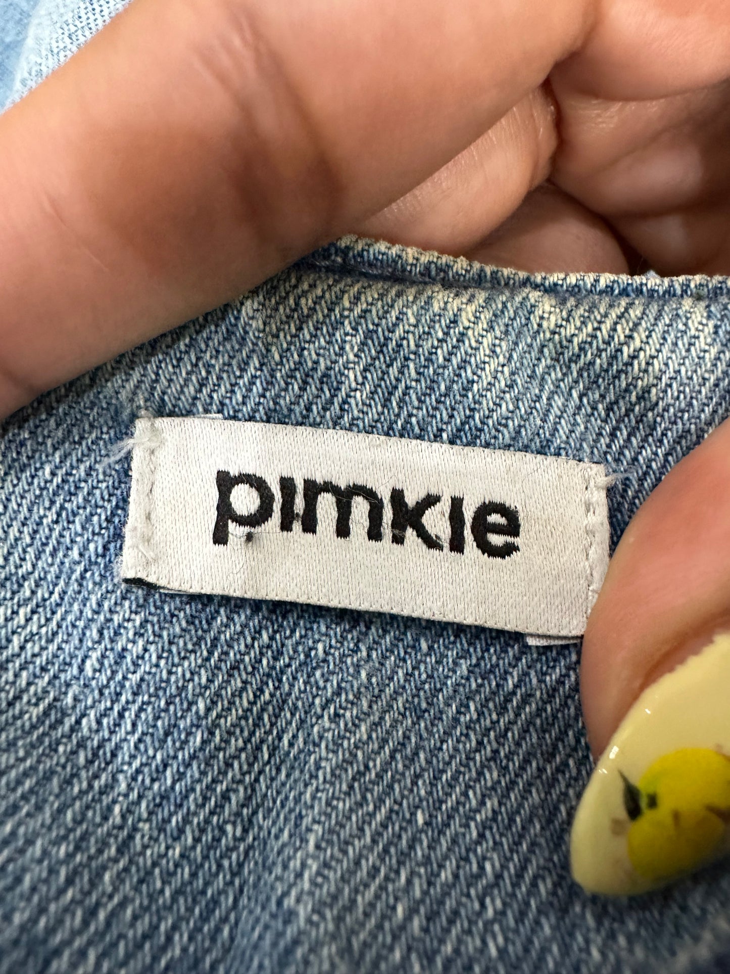 vintage edit thirty-two | small blue pinkie denim jacket with diamond stitch detailing