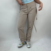 💚 ELEVATED SPORTSWEAR DROP | small beige tie side cargo trousers