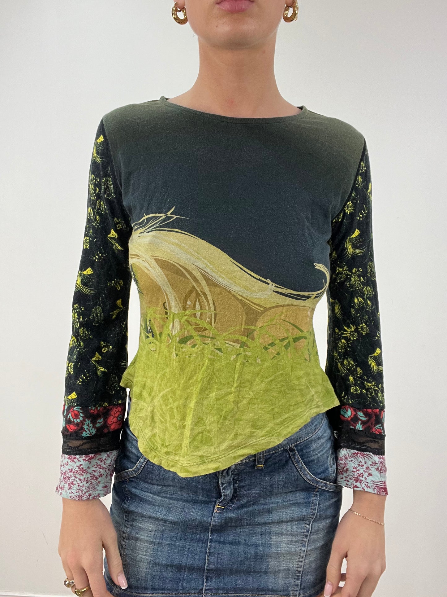 vintage edit: seasonal faves | small green custo barcelona graphic top