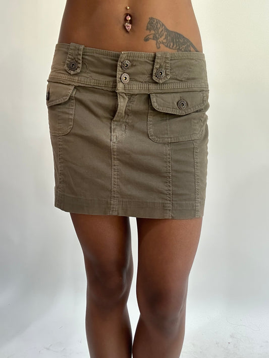 wag drop | small khaki cargo style mini skirt