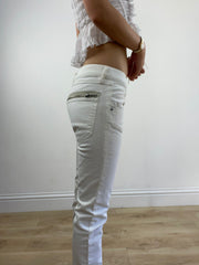 GIRLBAND DROP | extra small white straight leg jeans