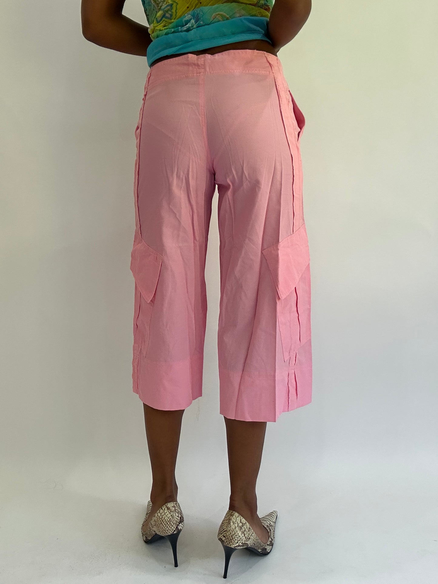 colourmaxxing drop | extra small pink cropped trousers