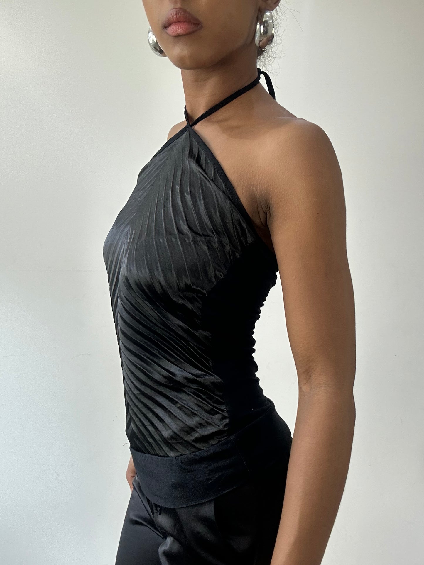 vintage edit thirty-one | small black halterneck top