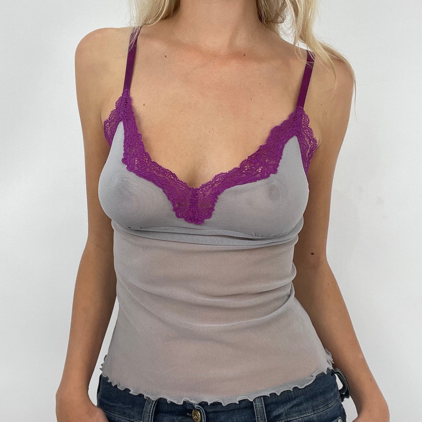 GRUNGE COQUETTE DROP | small mesh cami