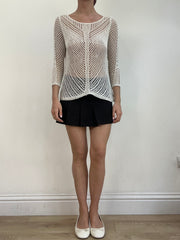 💻BEST PICKS | small white guess crochet jumper