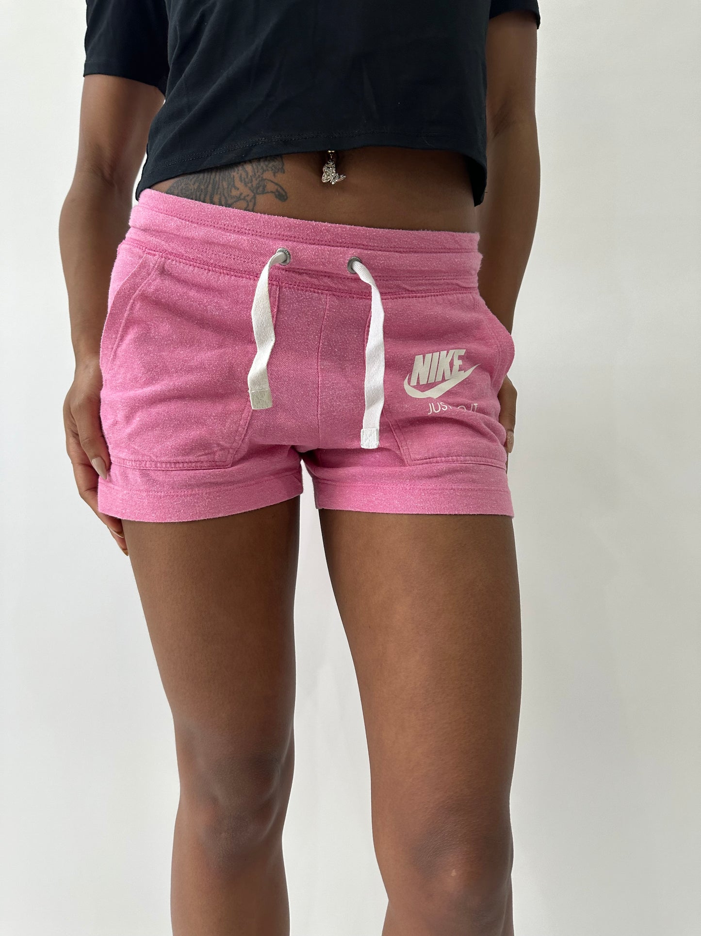 athleisure edit | extra small pink nike drawstring shorts