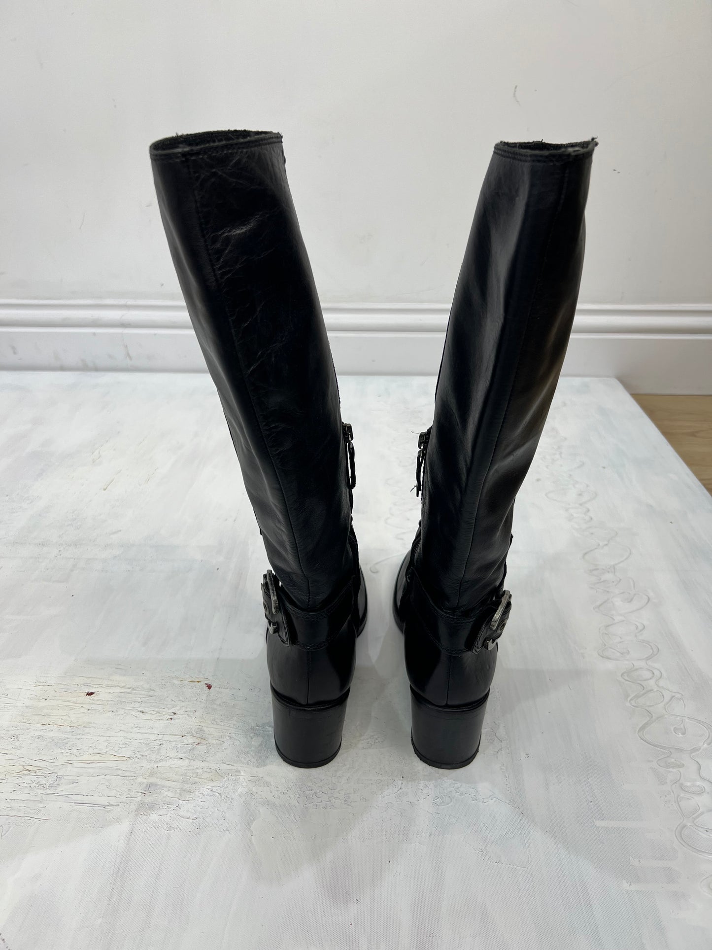 ⭐️ BEST PICKS | uk 6 black buckle strap knee high boots