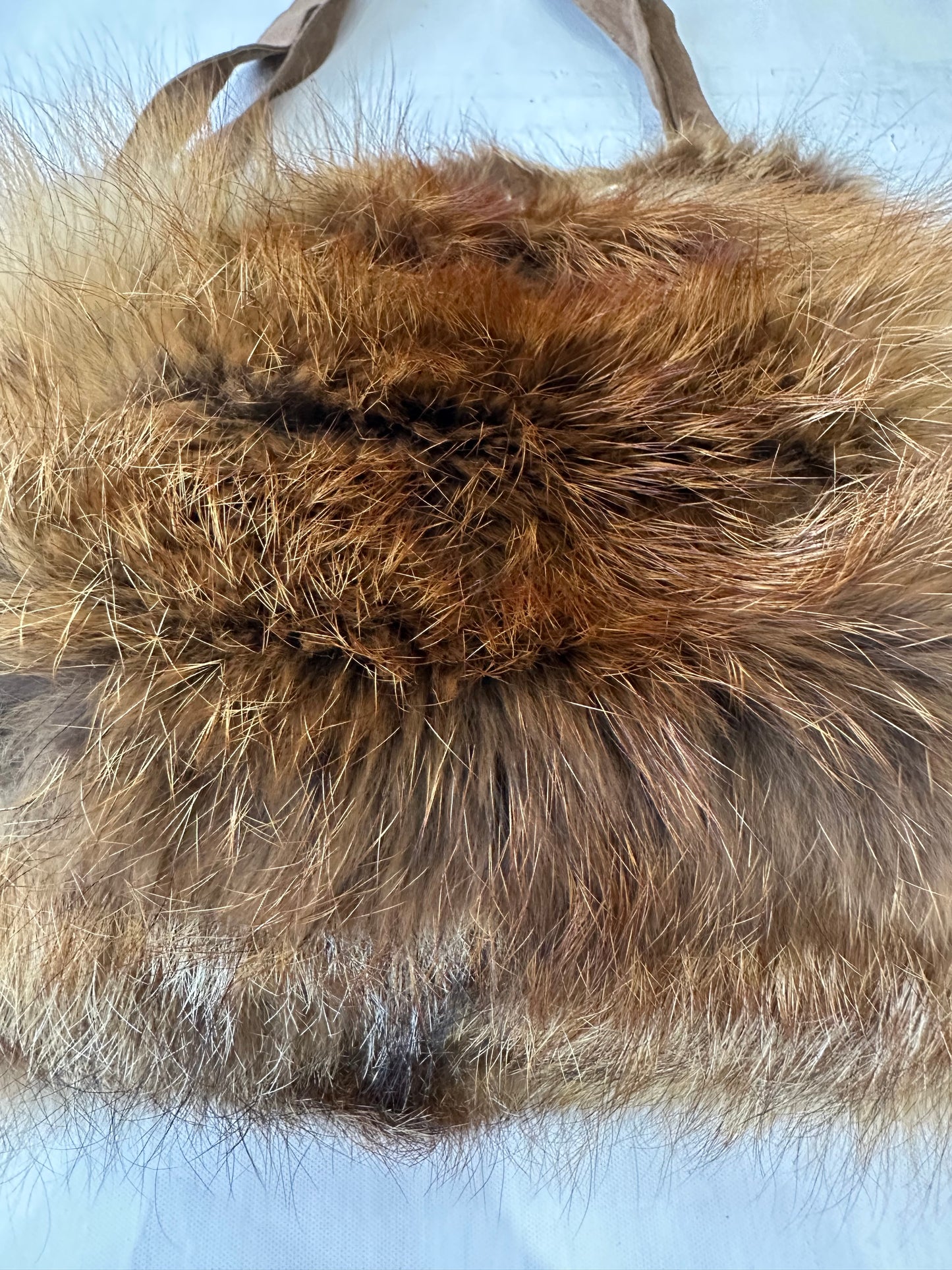 vintage edit thirty-three | brown faux fur shoulder bag