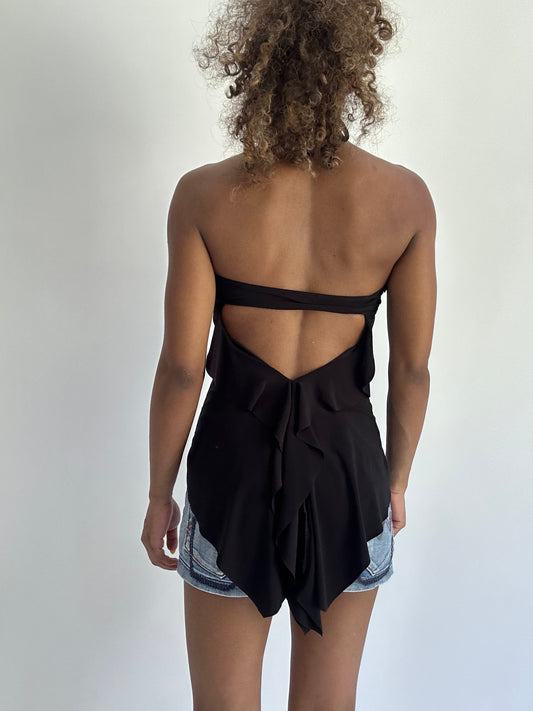 BEST PICKS | small black bandeau halterneck top