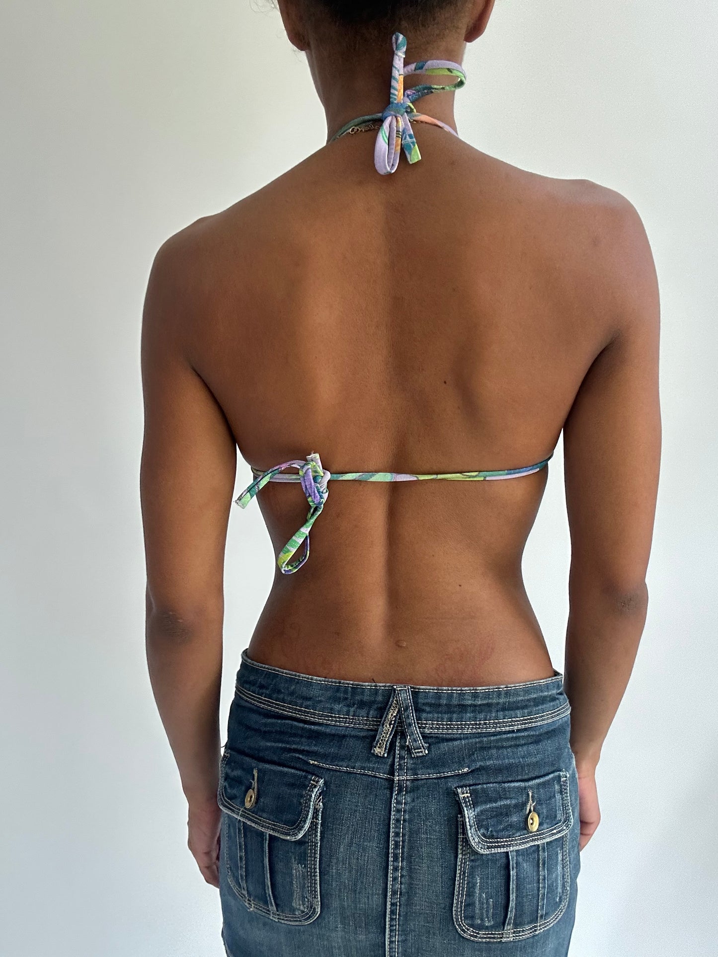 summermaxxing drop | small purple floral bikini top