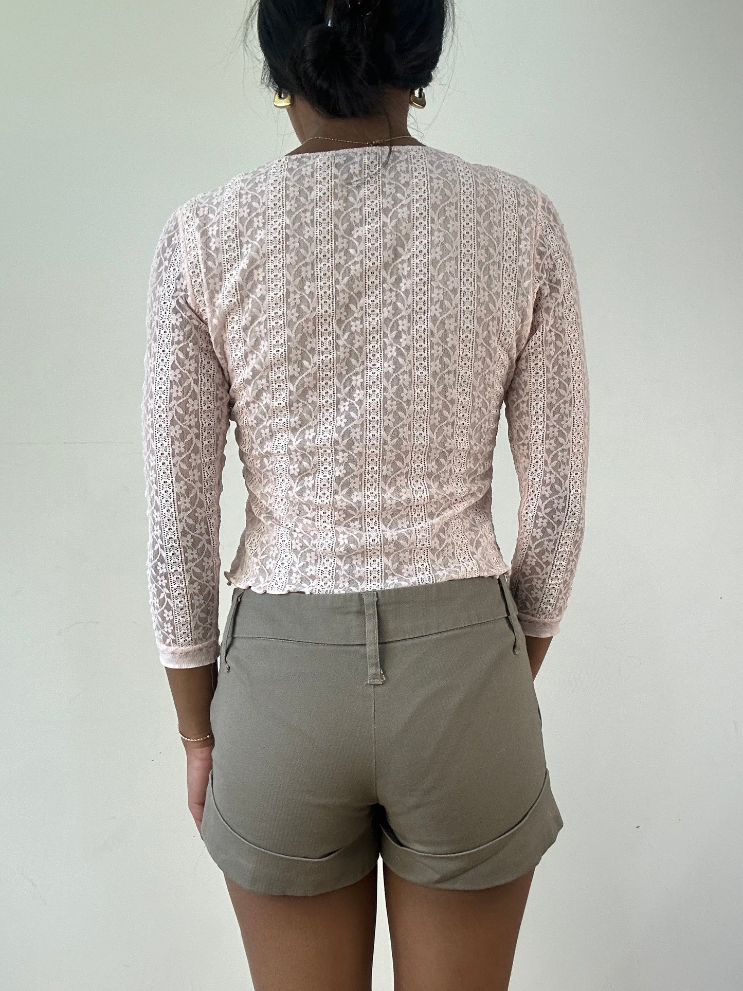vintage edit twenty-one | small pink sheer lace cropped top