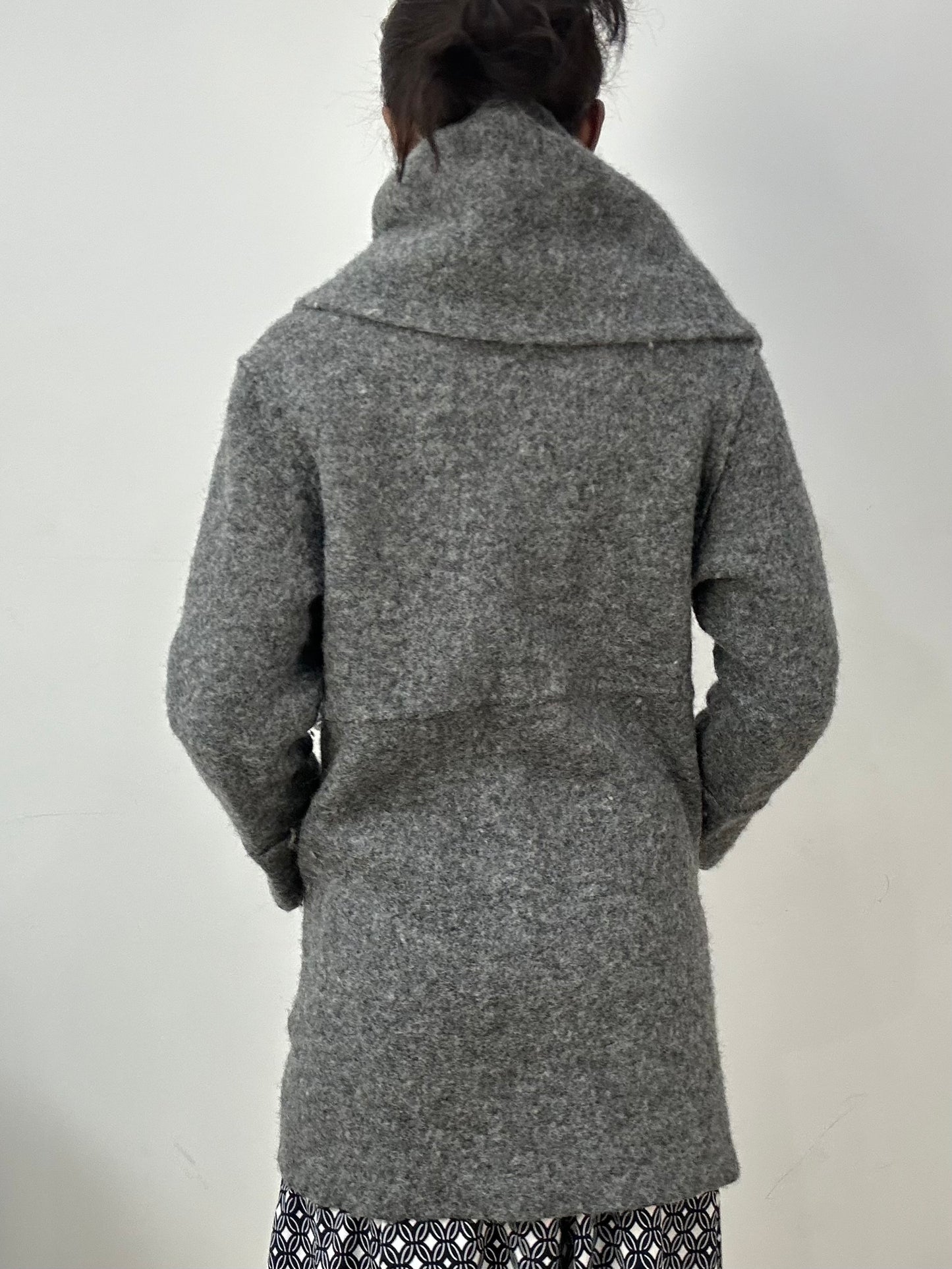 vintage edit: halloween | small grey and white wool jacket