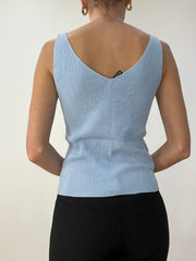 💻BEST PICKS | small baby blue ribbed cami