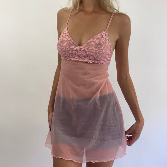 💻 OLIVIA RODRIGO DROP | xs baby pink mesh intimissimi dress