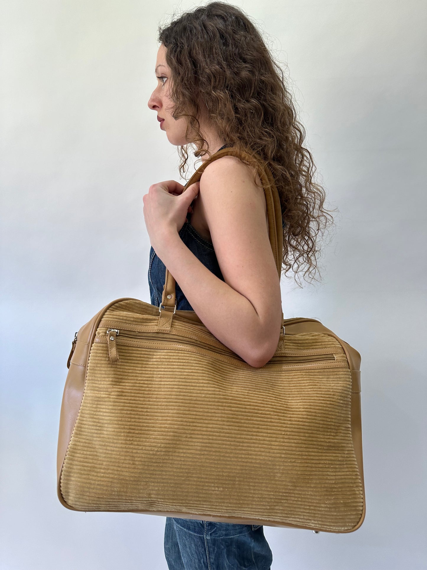 western edit | brown corduroy style shoulder bag