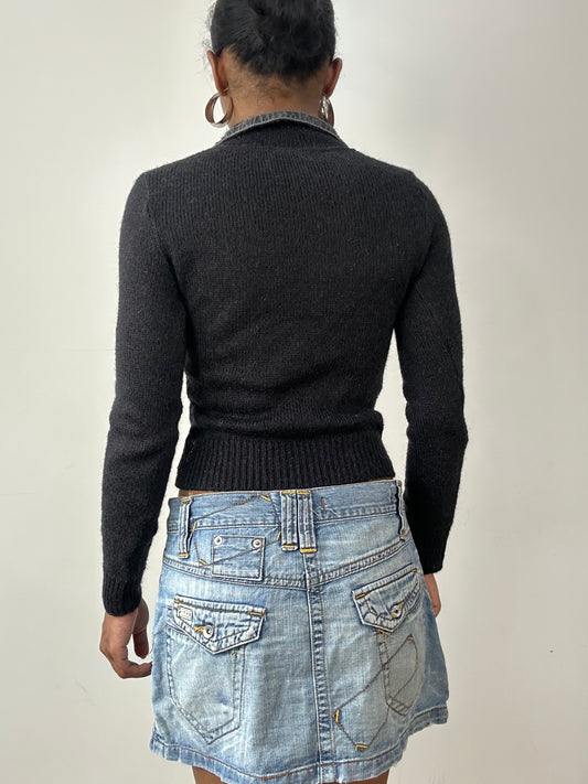 vintage edit twenty-six | extra small navy dolce and gabbana quarter zip jumper