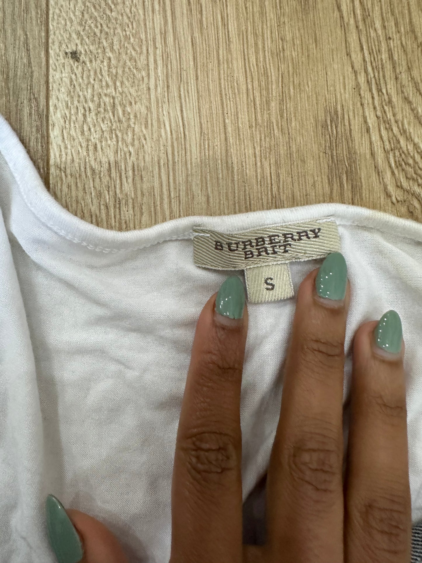 vintage edit: tops | small white nova check print t-shirt