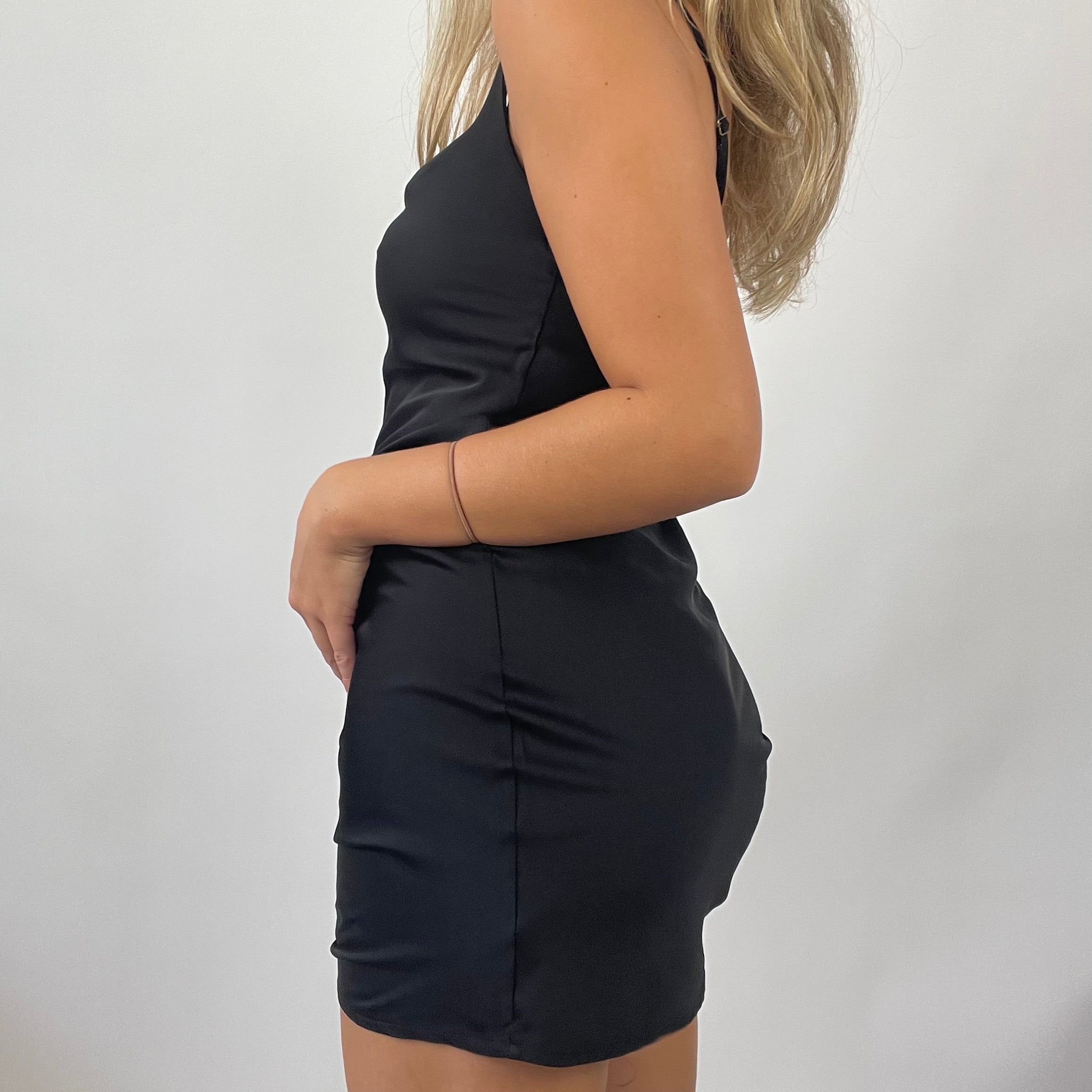 OLIVIA RODRIGO DROP | small black ruched dress remass OLIVIA RODRIGO DROP | small black ruched dress remass