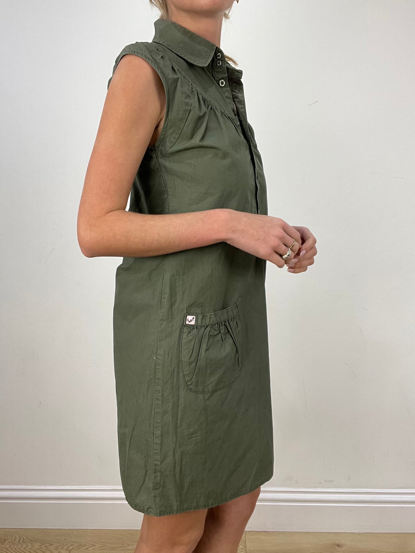 vintage edit eight | medium khaki cargo style dress