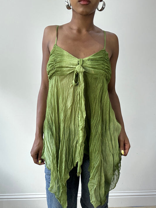 BEST PICKS | small green asymmetric cami top