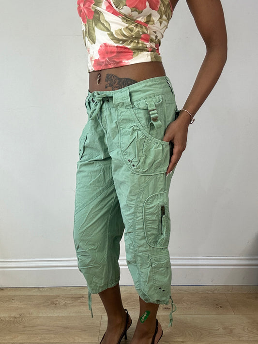 vintage edit eighteen | medium light green cargo trousers