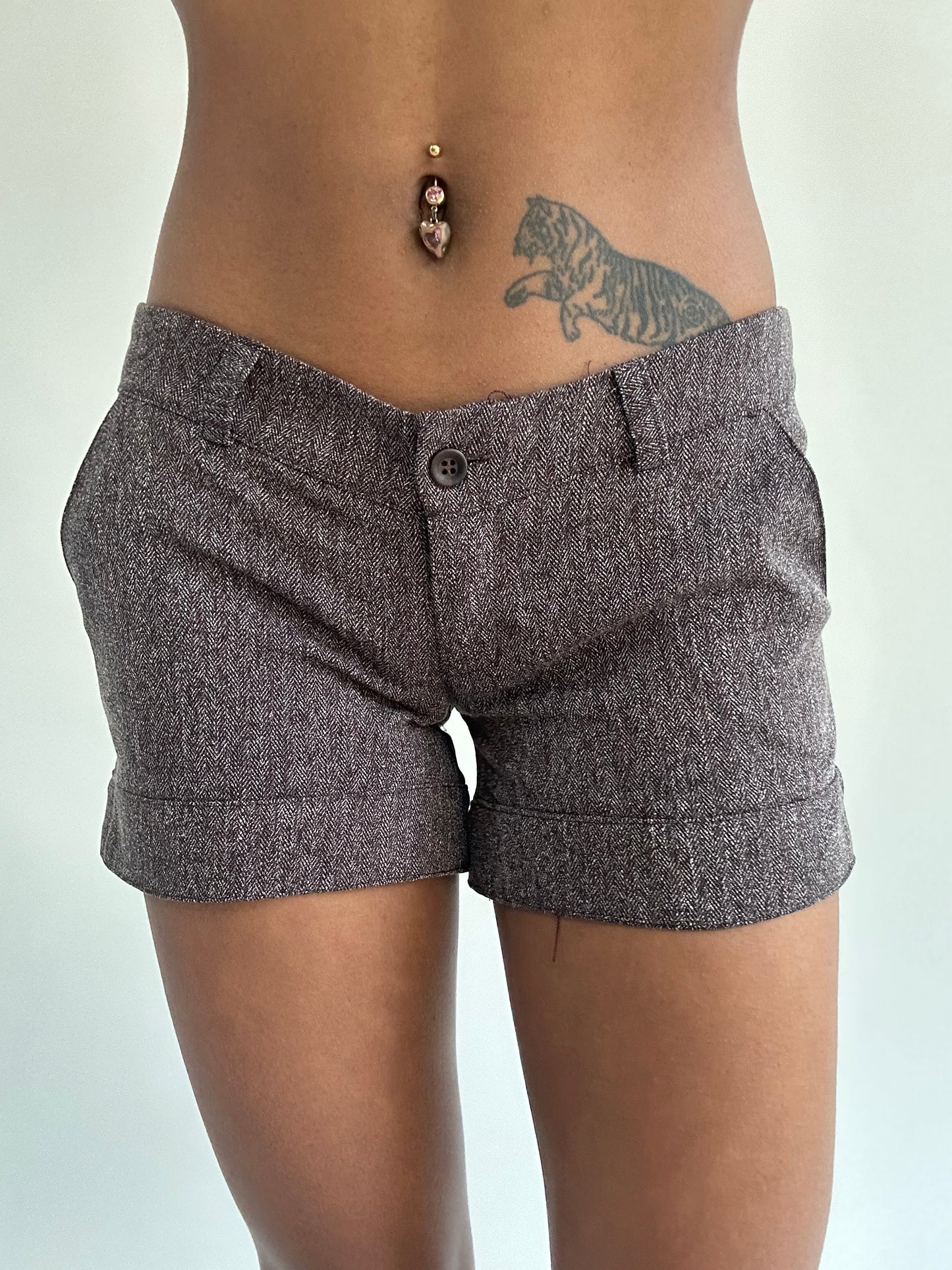 ‼️ | brown tweed style shorts