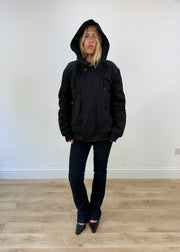 extra extra large black emporio armani coat