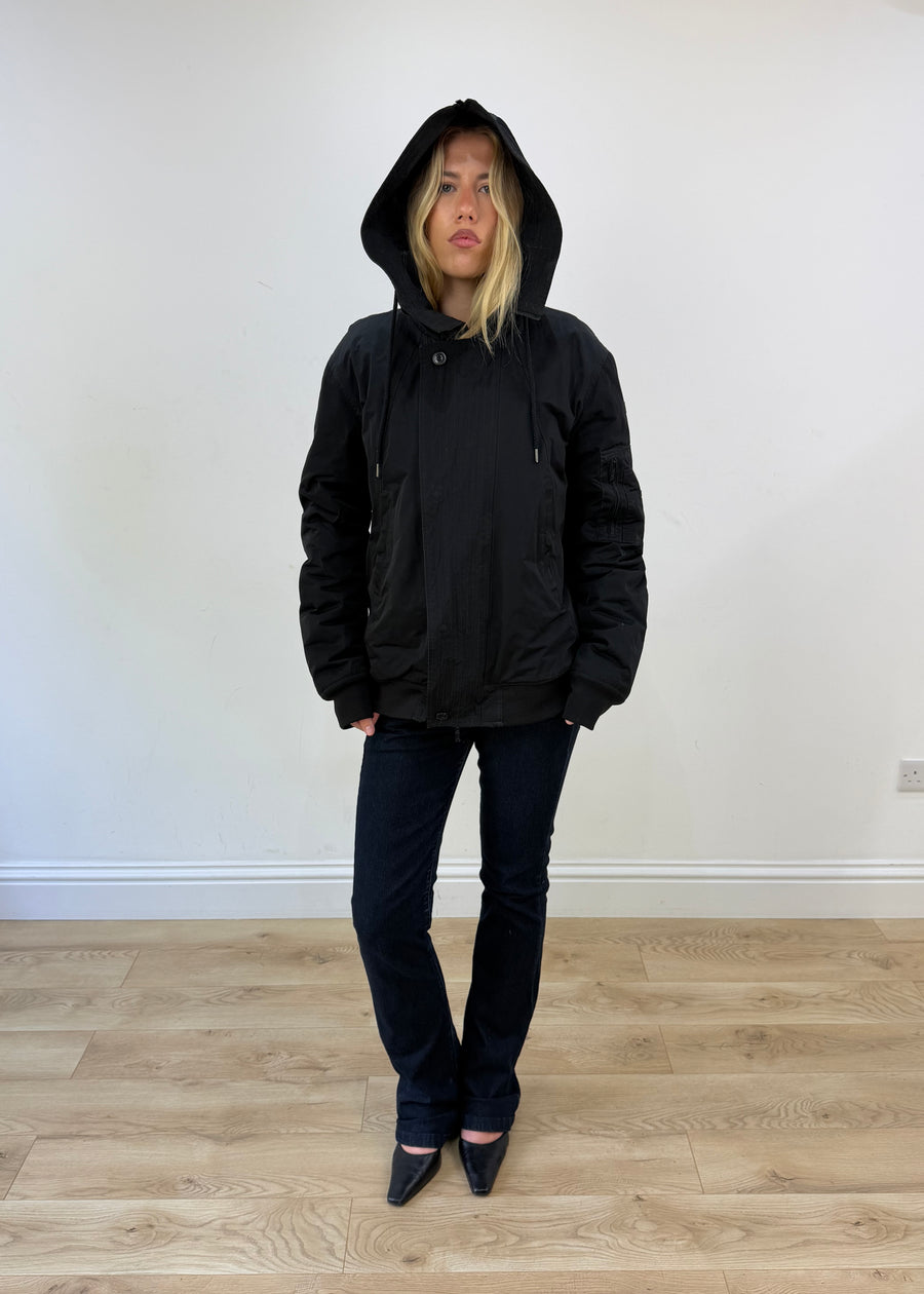 extra extra large black emporio armani coat