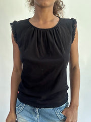 Wag Drop | small black sheer killah miss sixty top mit Rüschen Ärmel
