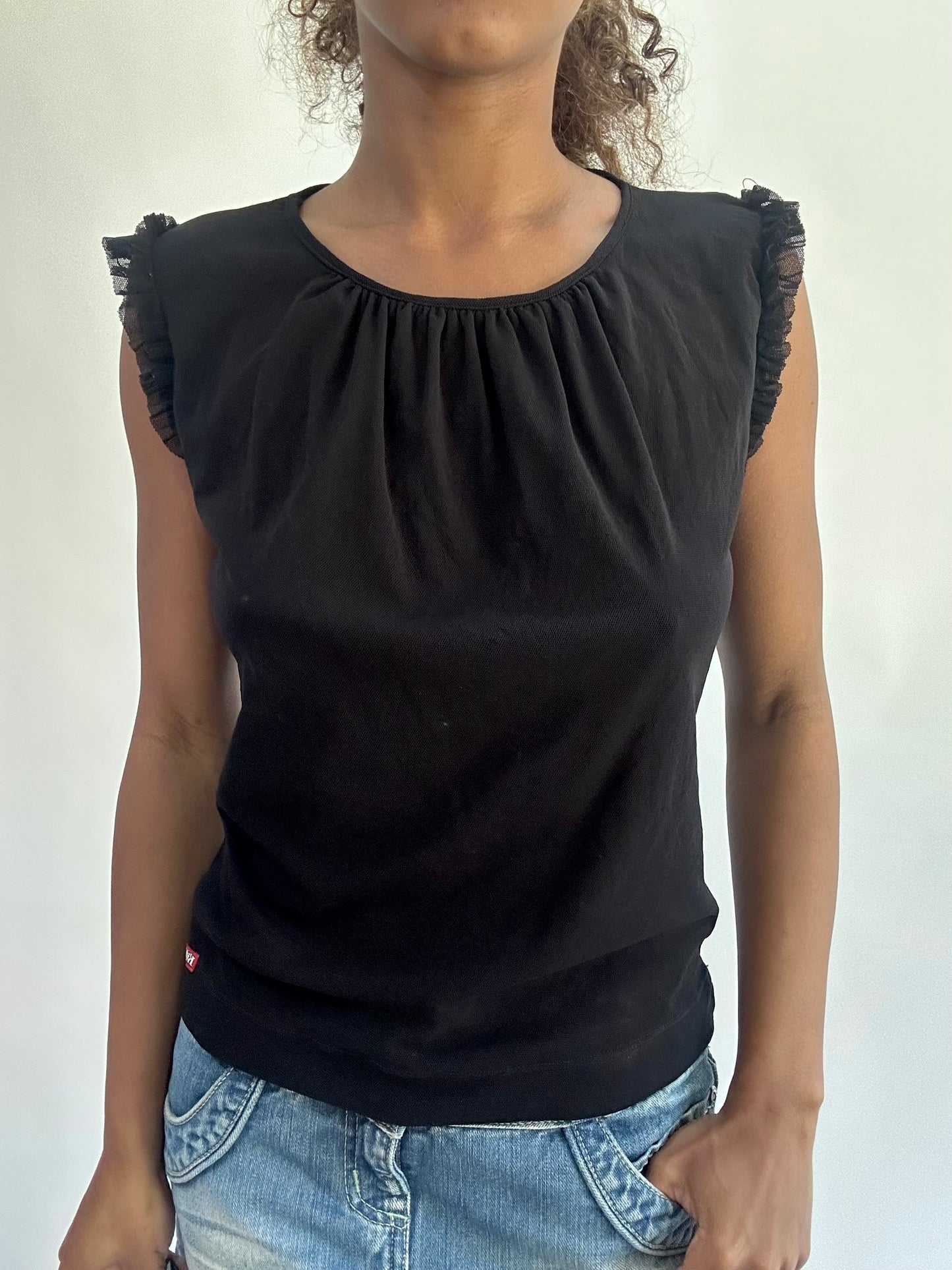 wag drop | small black sheer killah short sleeve top