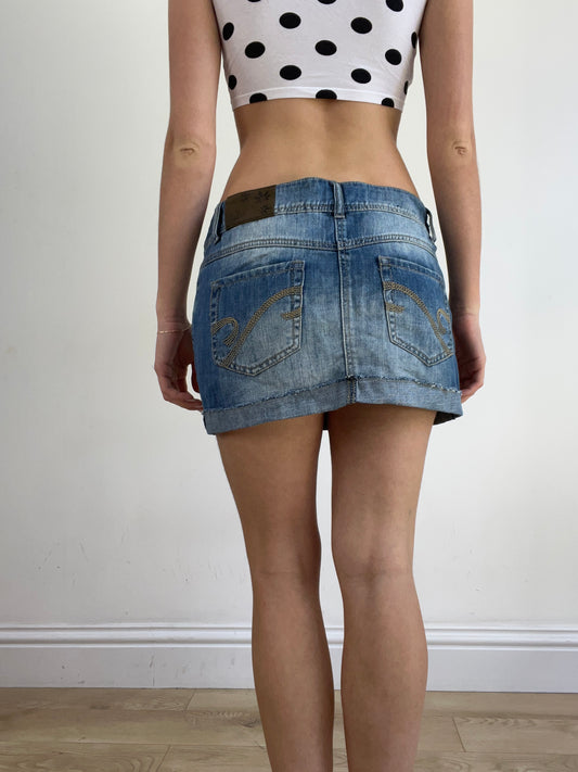 summer edit | Größe: S · Farbe: Blau · Material: Denim · Artikel: Rock · Details: sisley