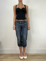 BEST PICKS | small black and green lace up corset