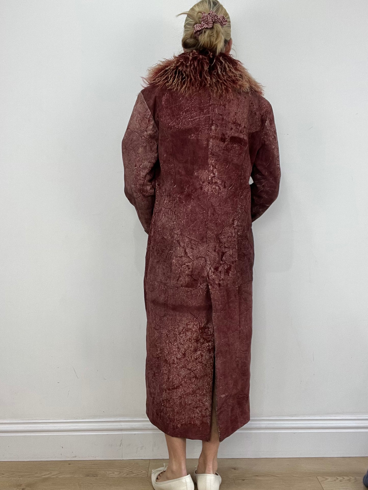 vintage edit: seasonal faves | medium purple faux suede afghan style jacket