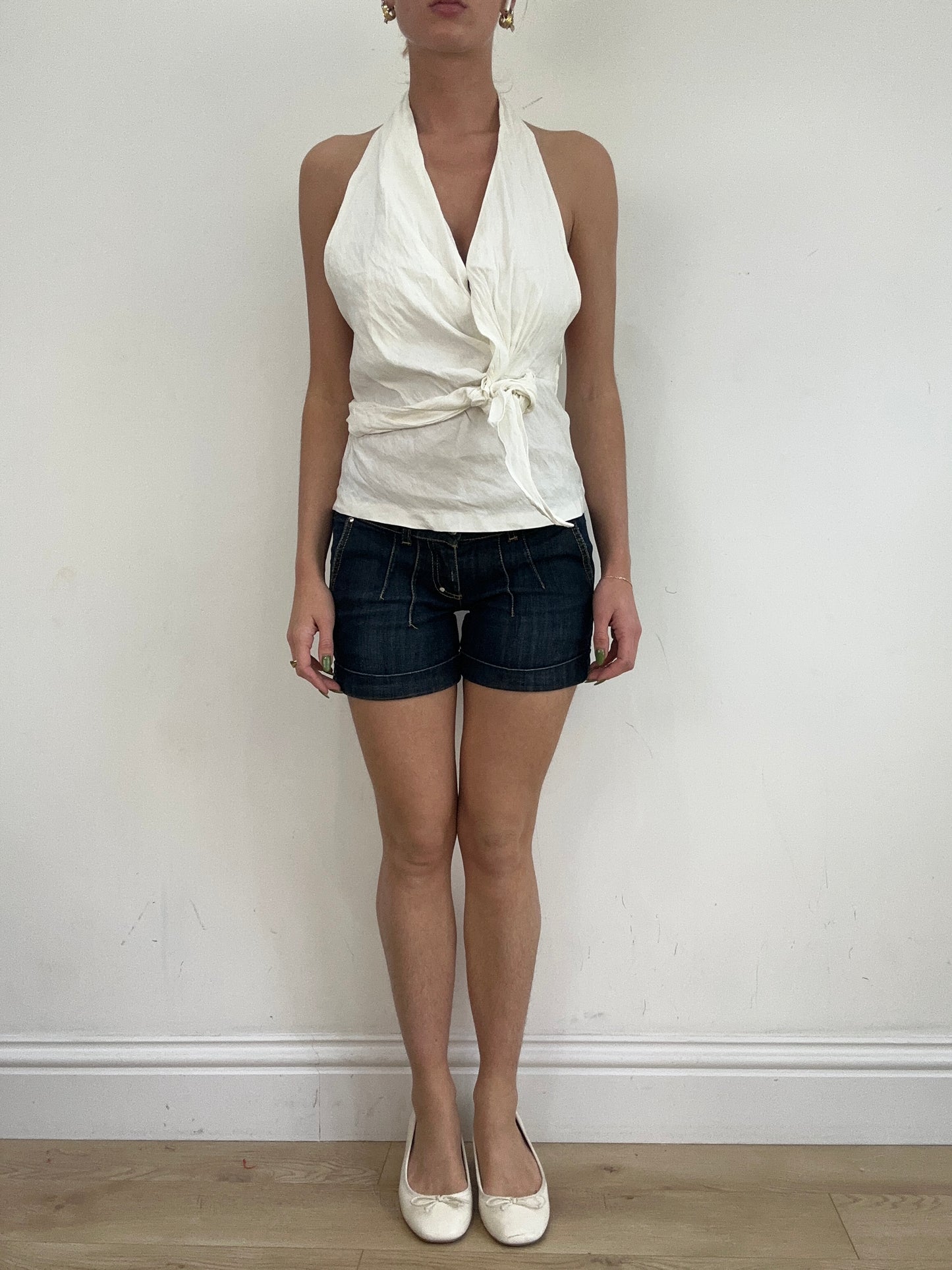 vintage edit nineteen | medium white halterneck top