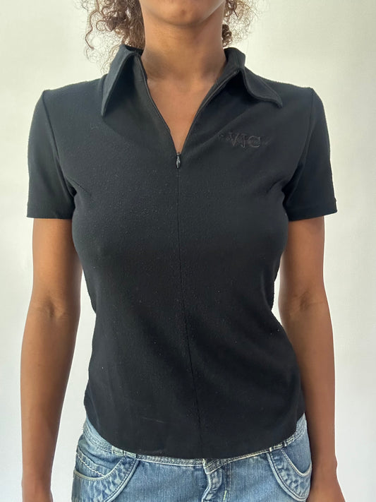 wag drop | extra small black versace short sleeve top