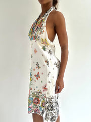 BEST PICKS | small/medium white beaded halterneck midi dress