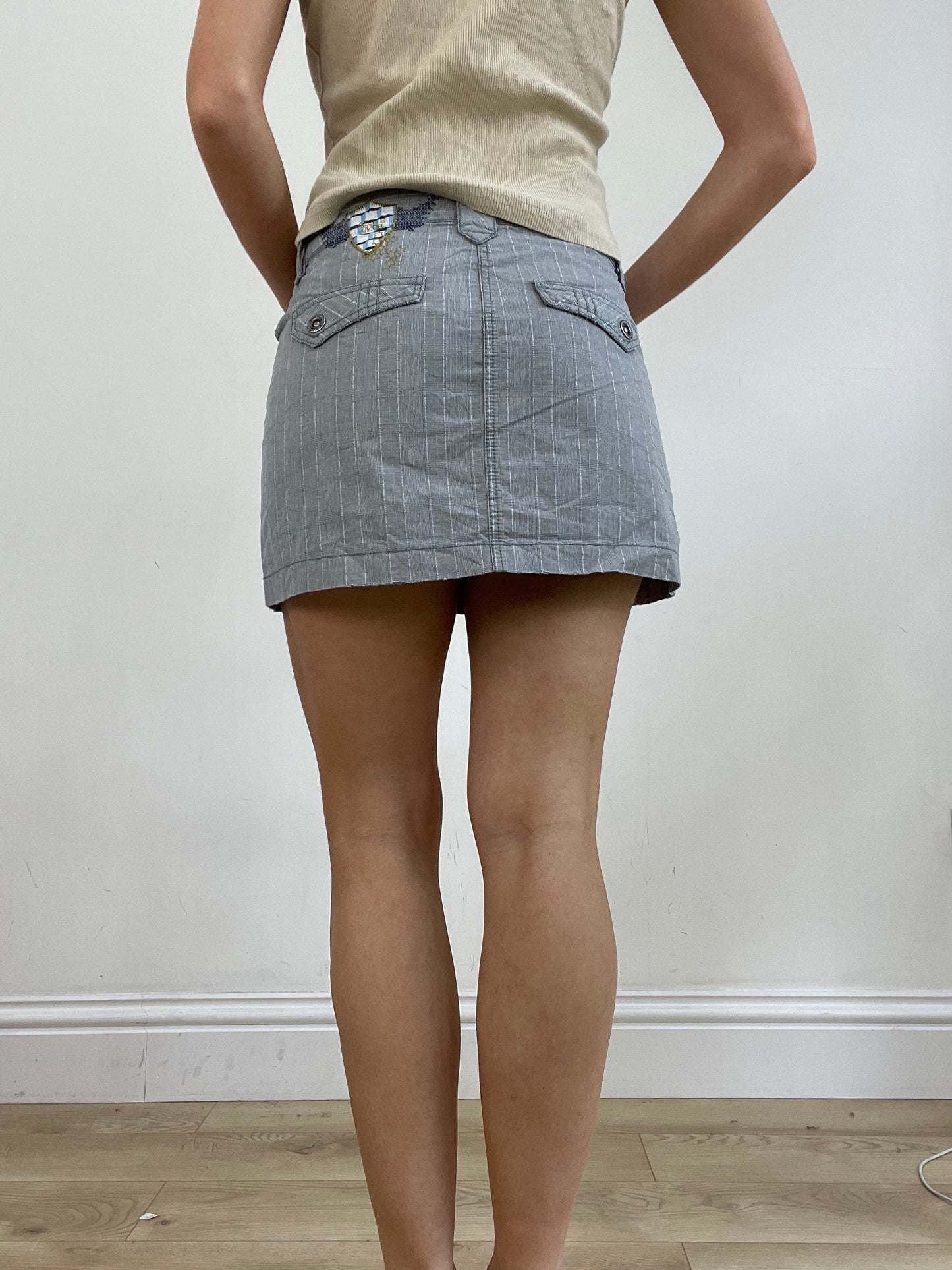 vintage edit twenty-four | small blue and white checkered skirt