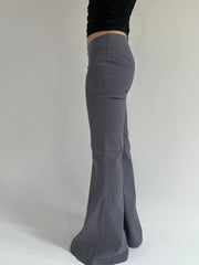 ‼️ | grey belt detail fitted trousers