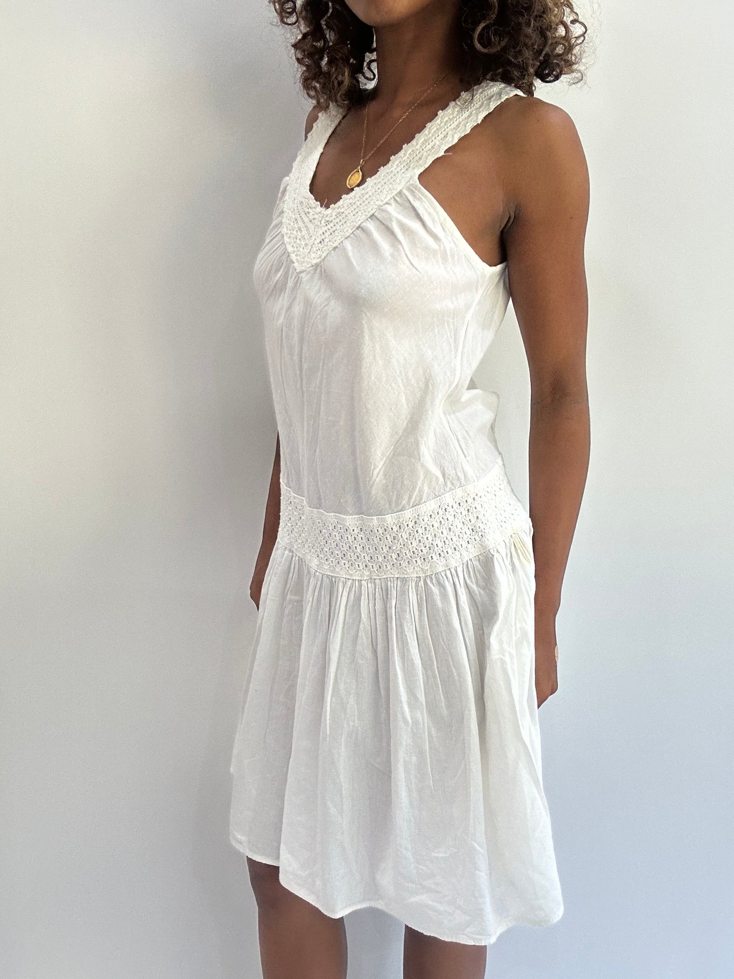 beach drop | small white mini dress