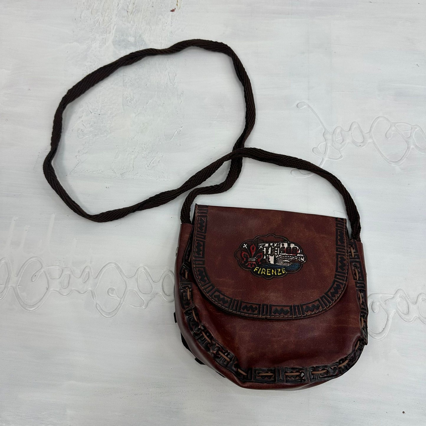 ETHEREAL GIRL DROP | brown crossbody bag with logo detail