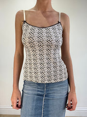 vintage edit sixteen | small white and brown leopard print vest