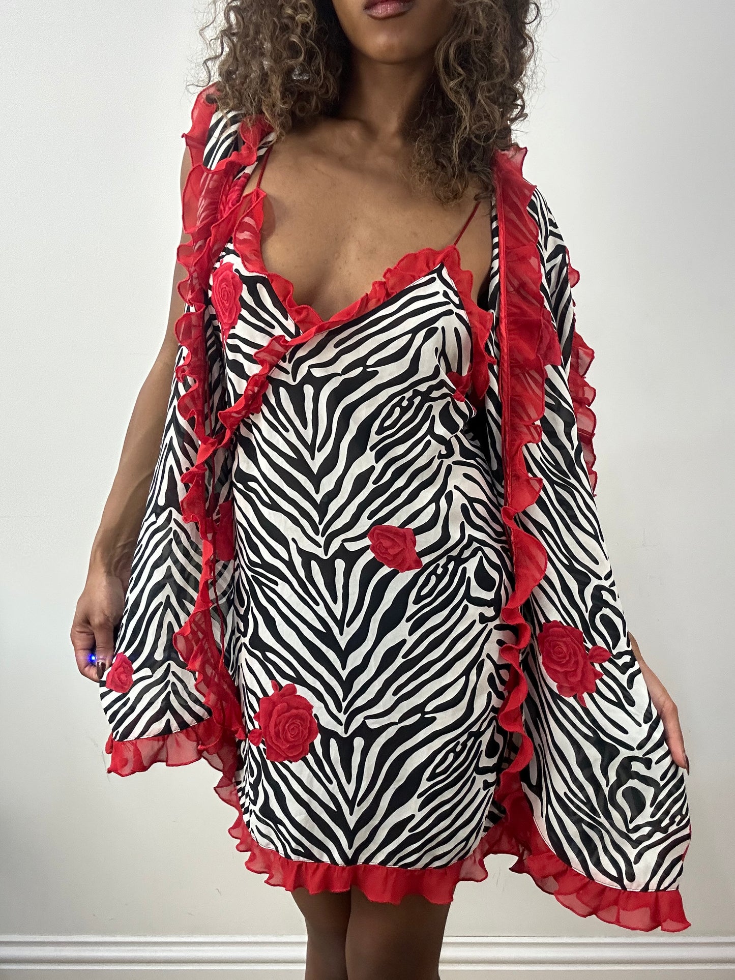 vintage edit: valentine’s day | small white zebra print dress set
