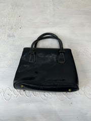 💚vintage edit twenty-six | black faux leather handbag
