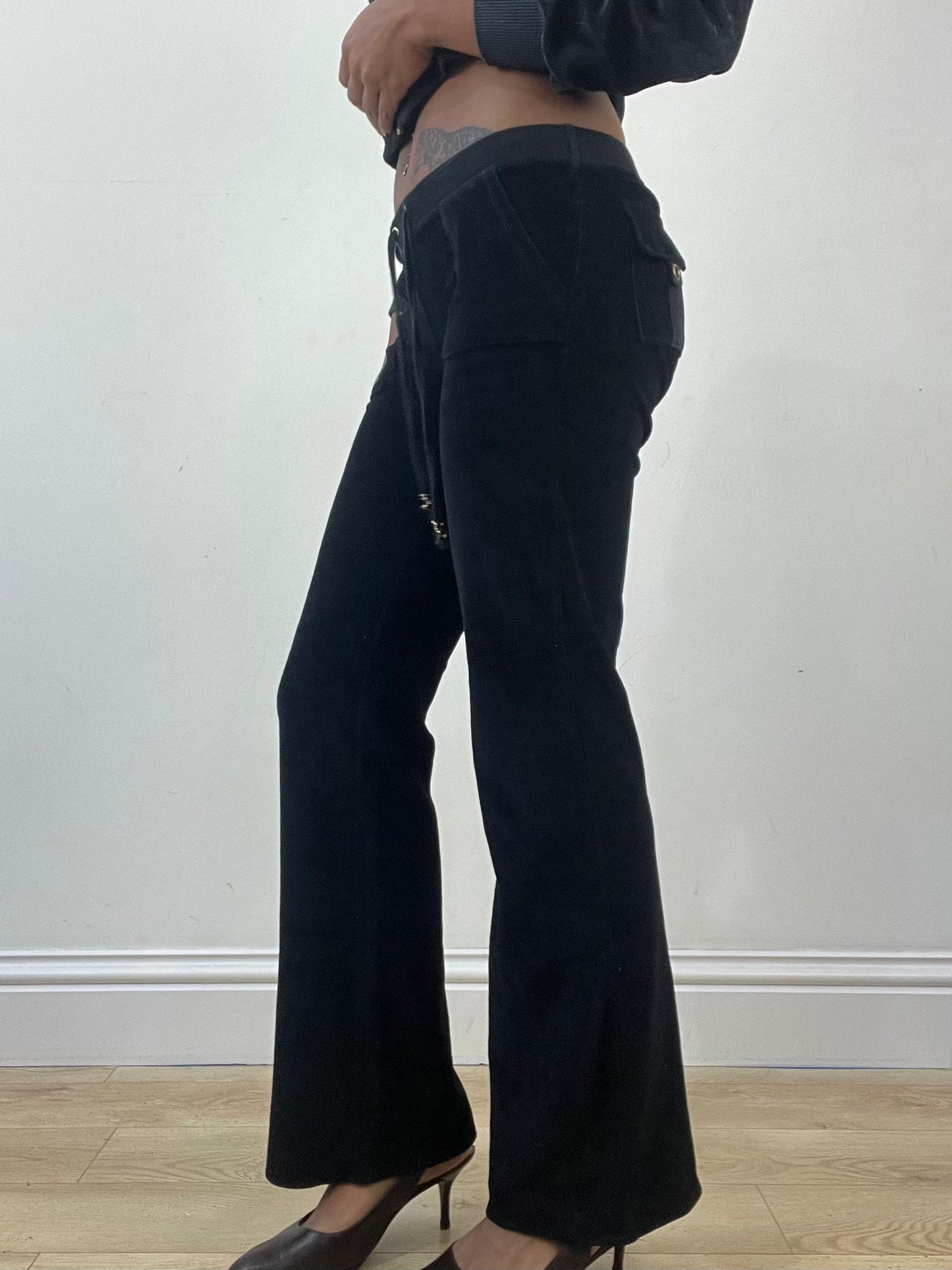 winter edit | extra small black velour tracksuit bottoms