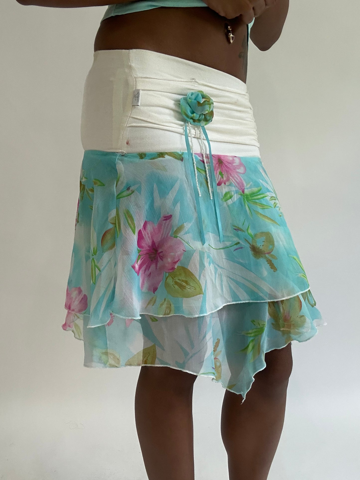 colourmaxxing drop | extra small blue drop mini skirt