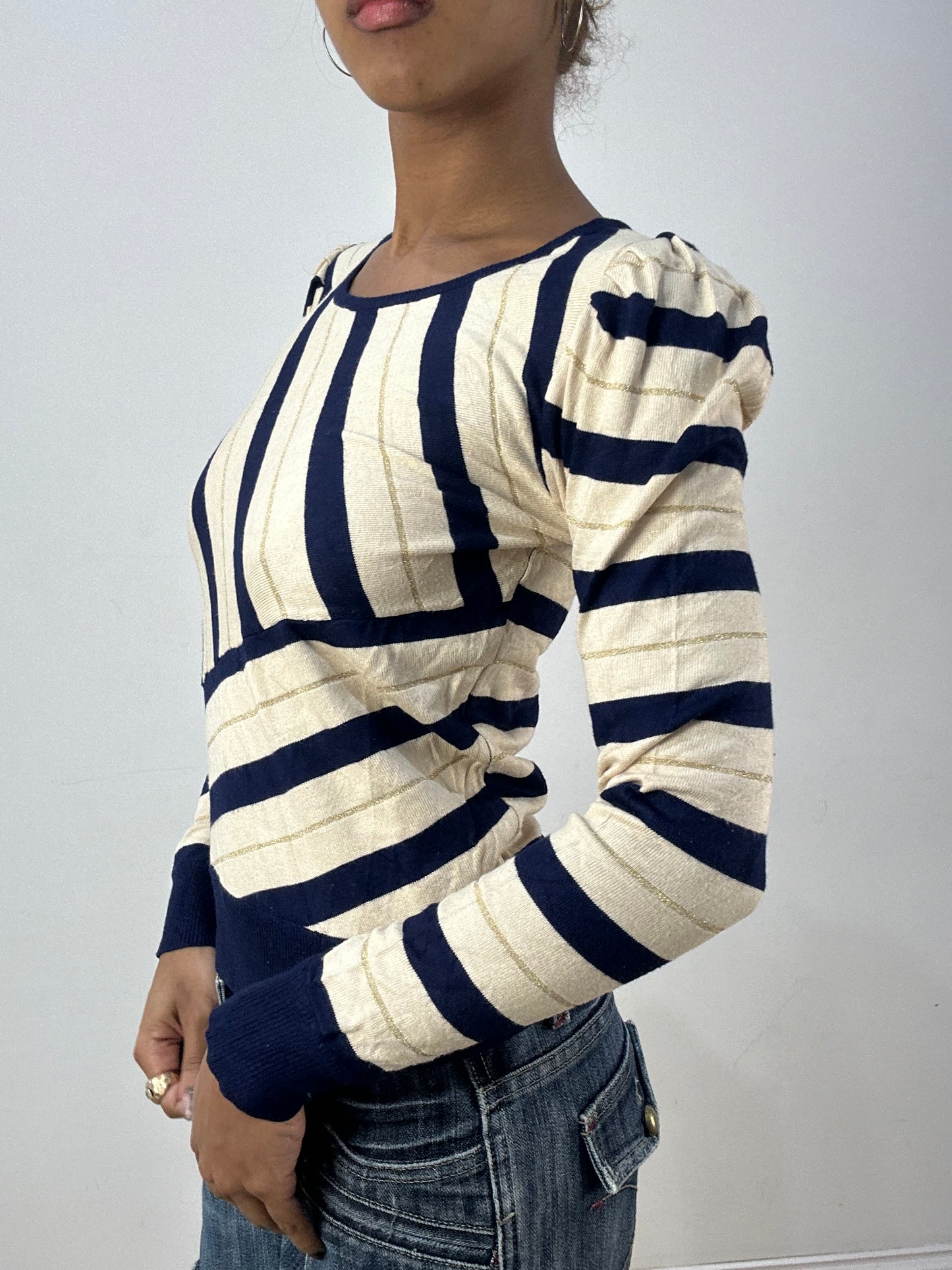 vintage edit thirty-six | small/medium white and cream jumper